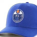 detail loga na kšiltovke EDMONTON OILERS ´47 BRAND MVP DP RY